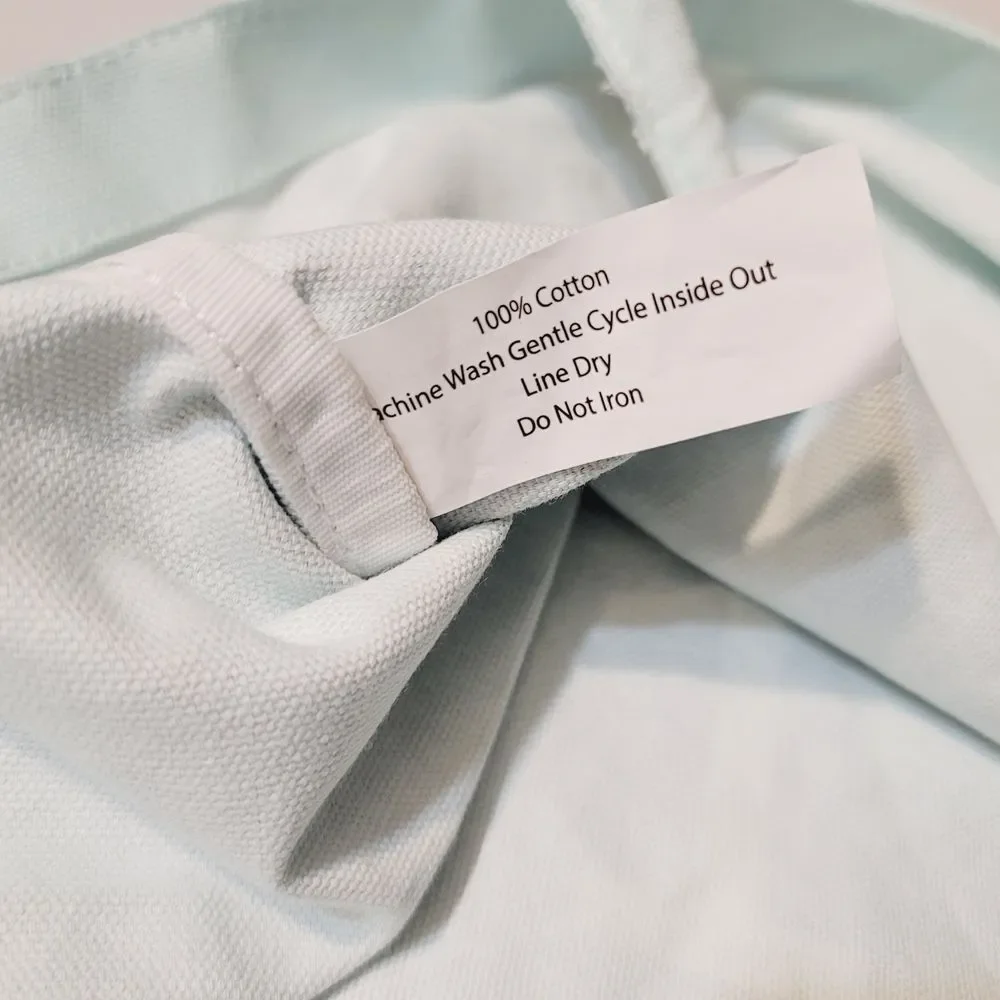 ATHLETA Blue Teal Ombre Cotton Canvas Large Tote Bag 19